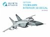 Quinta Studio QD72206 MiG-25PD 3D-Printed & coloured Interior on decal paper (ICM) 1/72